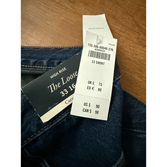 Abercrombie & Fitch Curve Love Hight Rise Loose jeans 33 short - Picture 5 of 9